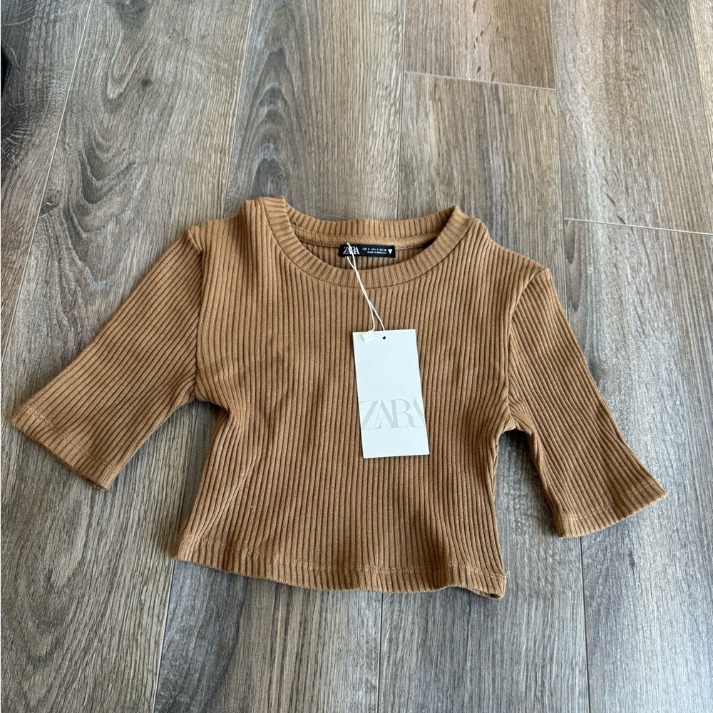 NWT Zara Ribbed Crop Top